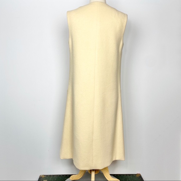 Vtg 60s cream longline vest with vibrant lining - Picture 7 of 8